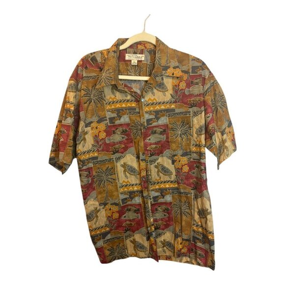 Tori Richard Shirt Men's Size Large Fish‎ Turtles Casual - Picture 1 of 3